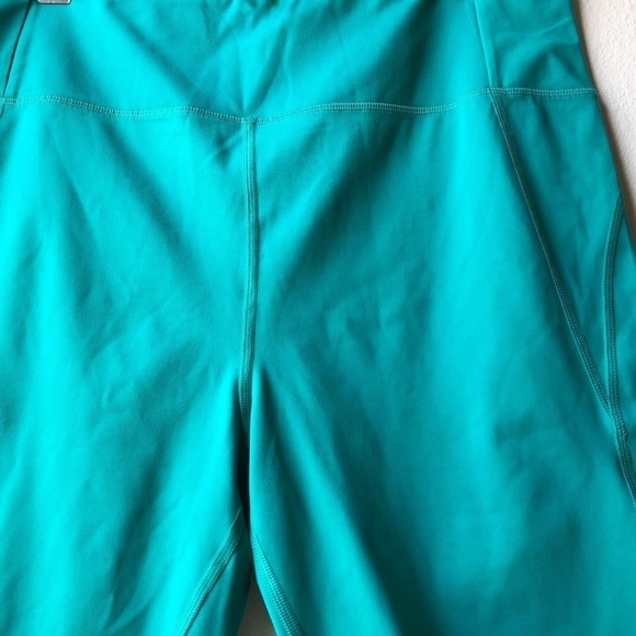 Girlfriend Collective High Rise 8” Inseam Biker Shorts in Aqua Green Sz 4xL - Picture 8 of 14